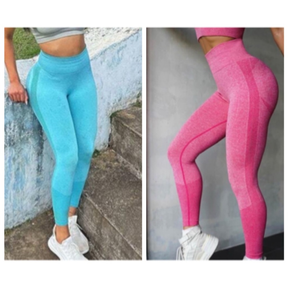 SHEIN Pink and Blue High-Waisted Women’s Leggings✨